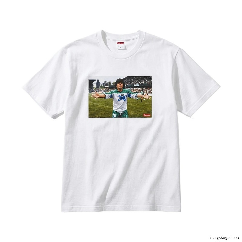 Supreme Maradona-style white T-shirt