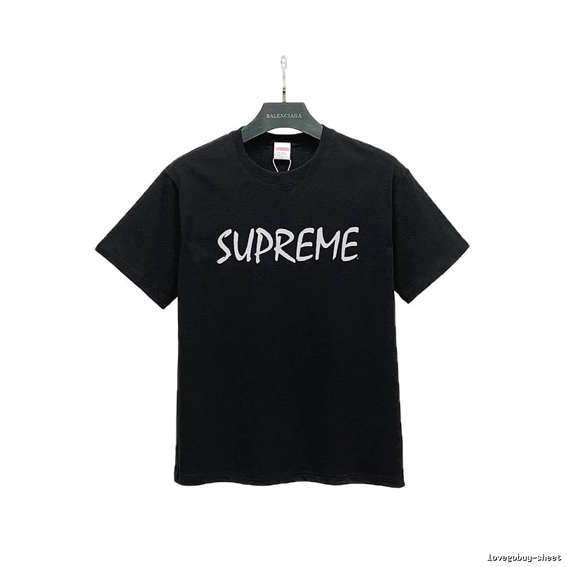 Supreme Printed Street Style Black Short-sleeve T-shirt