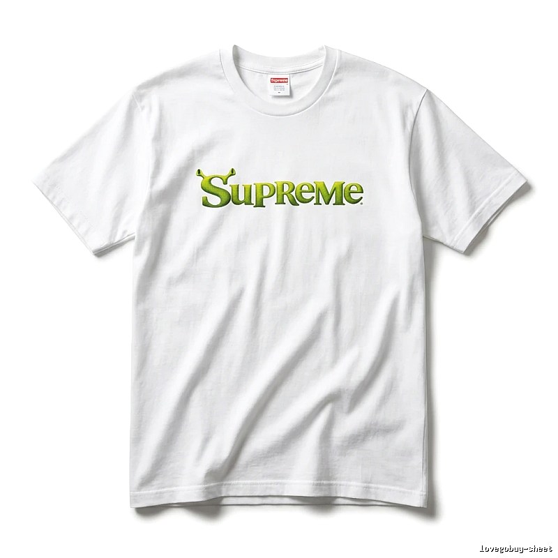 Supreme-printed trendy and cool white T-shirt