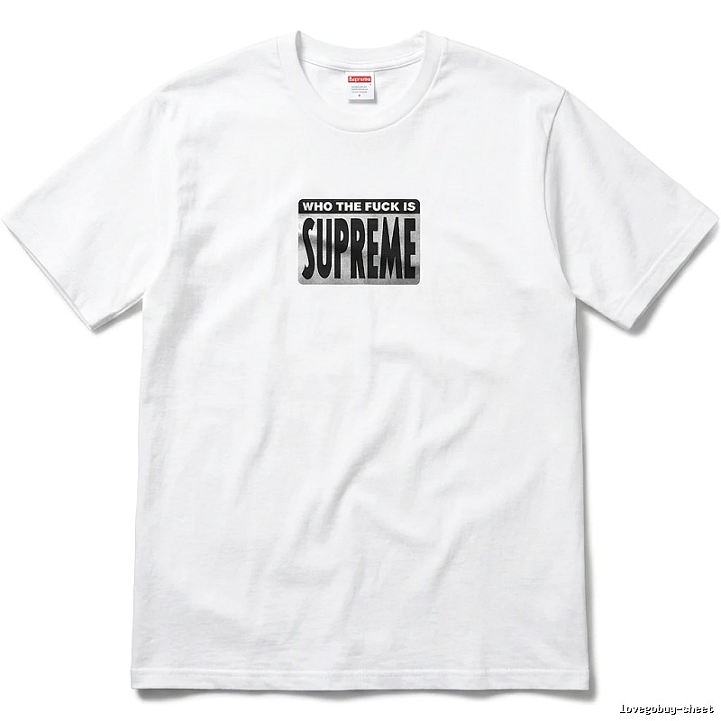 Supreme - printed trendy brand white T - shirt