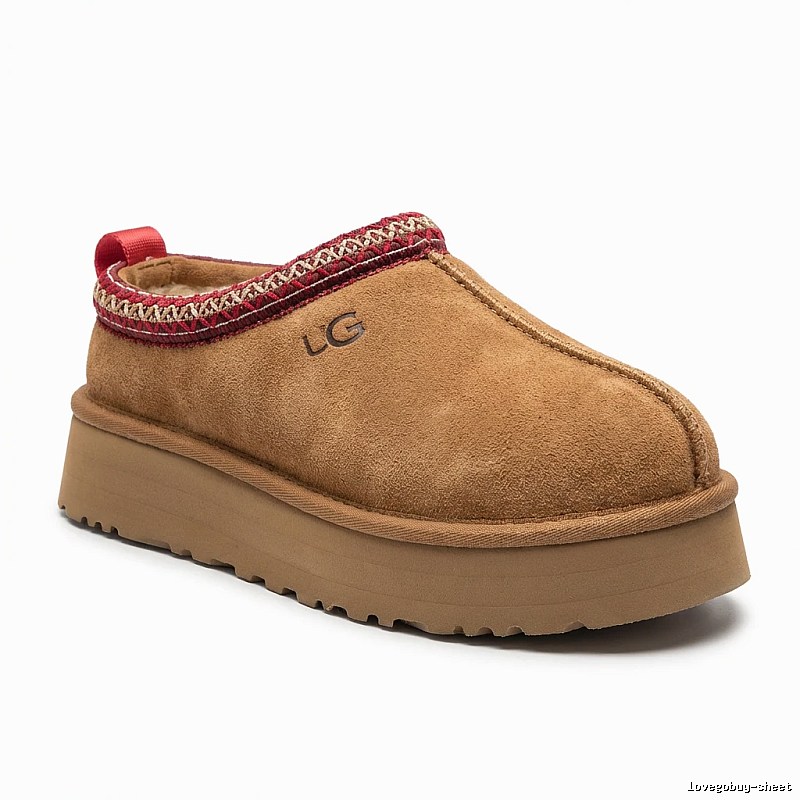 UGG retro-style brown and red - edged thick - soled shoes