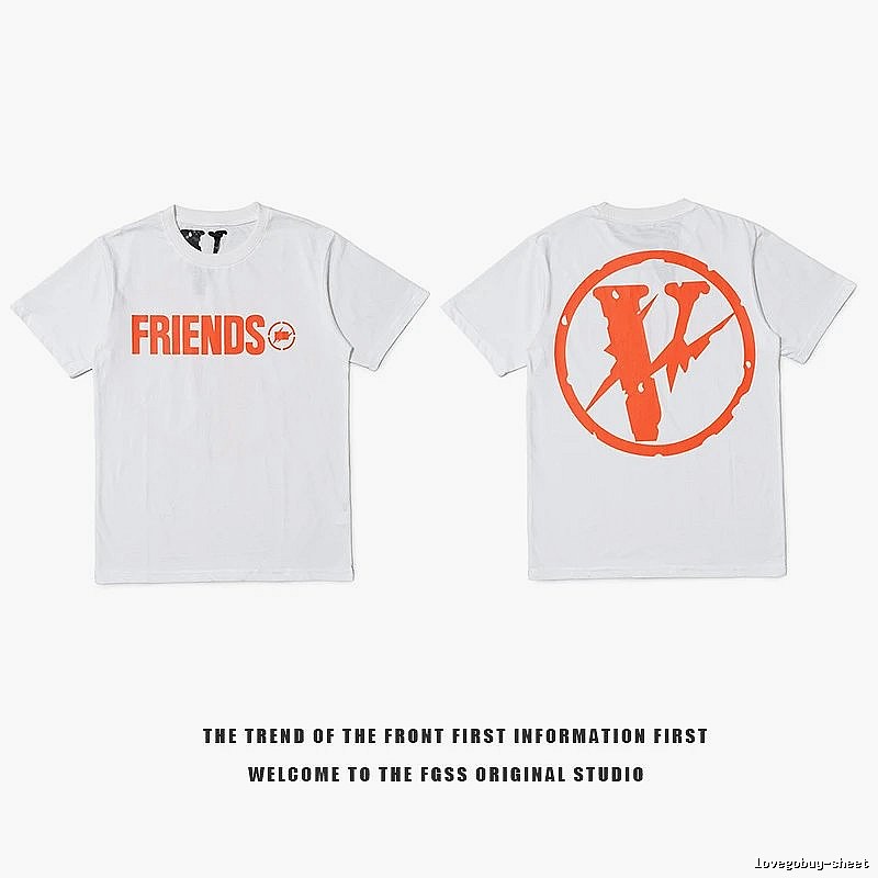 Vlone Patterned Logo T-shirt Black Purple Vlone with Polished Detail