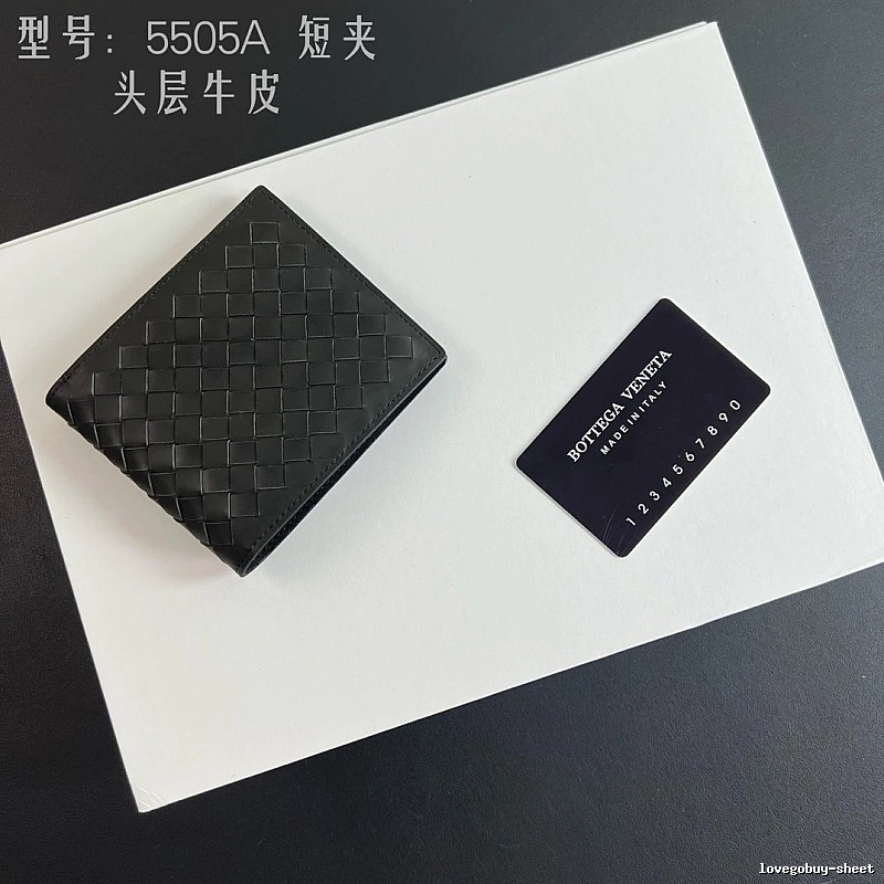 Wallet by Bottega Veneta with Black Woven Bifold Wallet